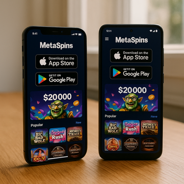 MetaSpins - Site mobile responsive sans téléchargement