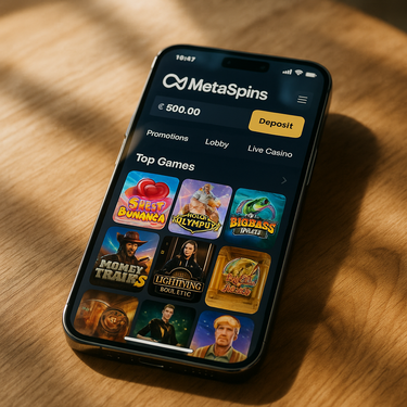 MetaSpins - Jeu mobile fluide responsive